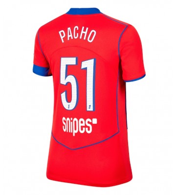 Lacne Ženy Futbalové dres Paris Saint-Germain Willian Pacho #51 2025-26 Krátky Rukáv - Tretina